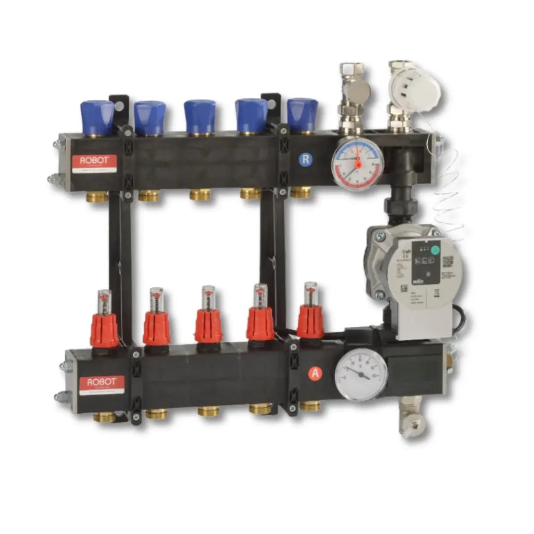 Robot LTV composiet vloerverwarming verdeler inclusief Wilo pomp