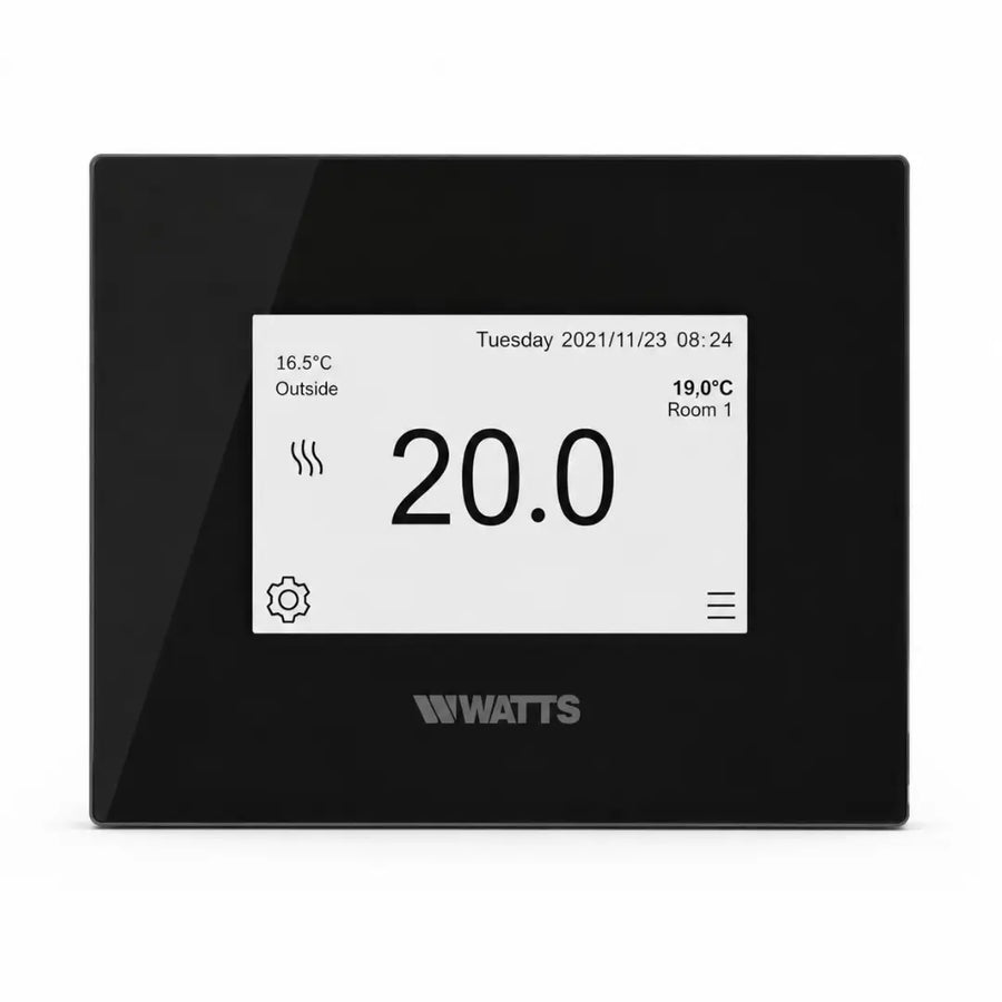 Watts Vision 2.0 touchscreen centrale bediening WiFi vloerverwarming, zwart – 900008702